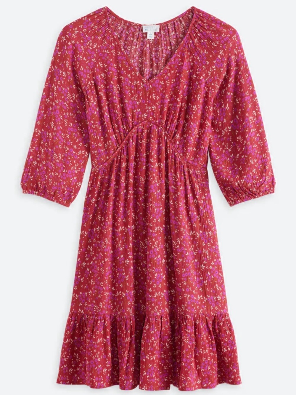 Market & Spruce Nataly Long Sleeve V-Neck Dress
